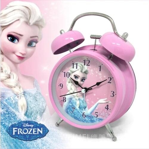 2021 Disney alarm clock Snow Princess Mickey Mouse cartoon childrens alarm clock mute kids alarm clock Needle digital clock