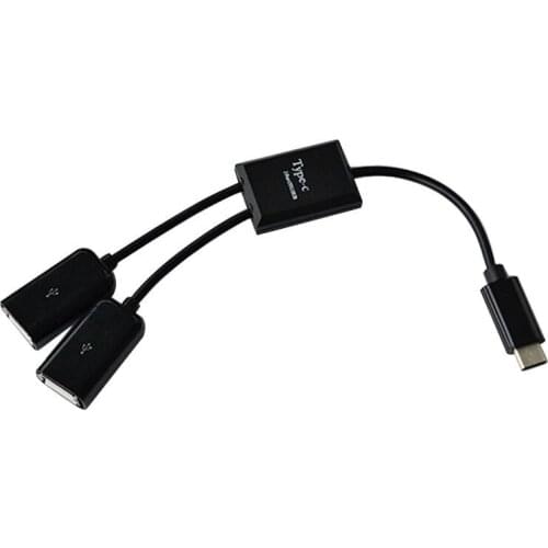 25CM USB 2.0 A Male To USB 3.1 Type-C Male Right Angled Cable Data Sync Charger