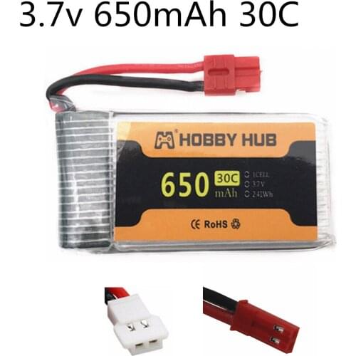 3.7V 650mAh 30c 852540 lipo Battery With jst/XH4.0 Plug For Syma X5C X5SC X5HC X5HW FY550 HJ818 HJ819 1315 RC Quadrocopter Parts