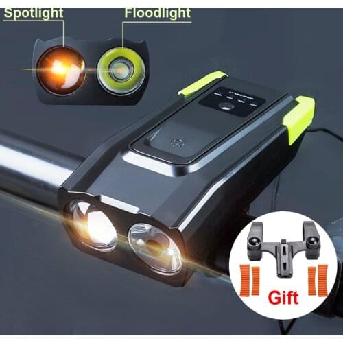 4000mAh Smart Induction Bike Front Light Kit USB Rechargeable LED Taillight 800 Lumen Headlight With Horn FlashLight For Bicycle