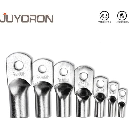 5Pcs JG10-6/8 JG25/6/8/10 Terminal Cable Lug M8 M12 10mm2 16mm2 25mm2 Bolt Hole Tinned Copper Cable lugs Battery Terminals