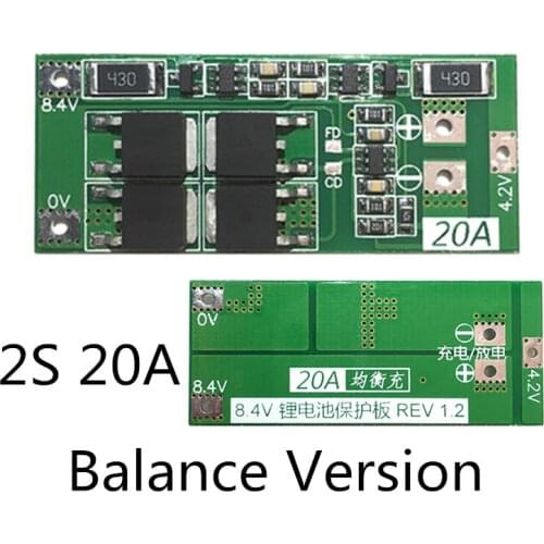 Balance Version 2S 20A 7.4V 8.4V 18650 BM Lithium battery protection board/BMS board