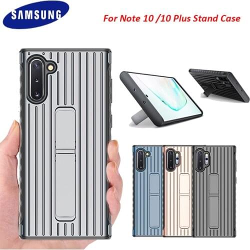 Note 10 Plus Phone Case For Samsung Galaxy Note10 + Pro Original Standing Full Phone Protection Ultimate Tough Armor Stand Shell
