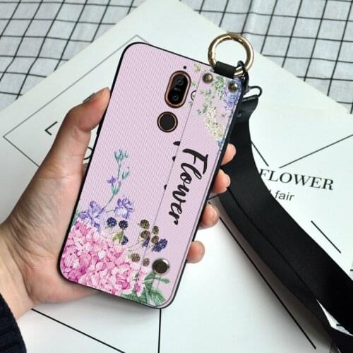 Wrist Strap Case For Nokia 6 8 Sirocco X71 X7 Phone Cover Necklace Lanyard For Nokia 7 X6 6.1 7.1 8.1 Plus 9 Pureview