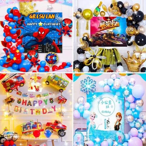 Disney Marvel Mickey and Snow Princess Mermaid Childrens Life Party Decoration Baby Shower Decorations Gender Reveal Ballons