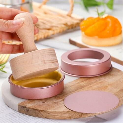 Carbon Steel Cake Tart Mold Loose Bottom Mini Round Shaped Mousse Cake Rings Bread Mould Apple Pie Pan Kitchen Baking Tools