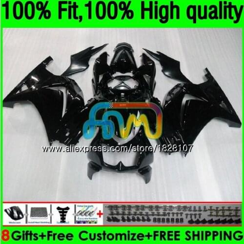 Glossy black OEM For KAWASAKI ZX-250R EX-250 EX250 ZX 250R 2BS.1 EX 250 ZX250R 08 09 10 11 12 2008 2009 2010 2011 2012 Fairing