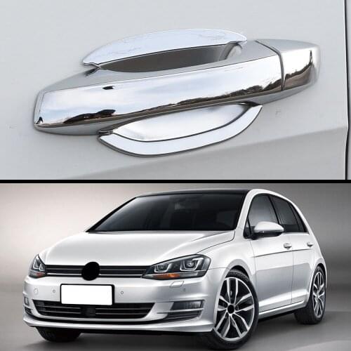 Jameo Auto ABS Chrome Car Door Handle Protection Cover Trim for Volkswagen VW Golf 7 MK7 7.5 MK7.5 Golf7 2013-2019 Stickers
