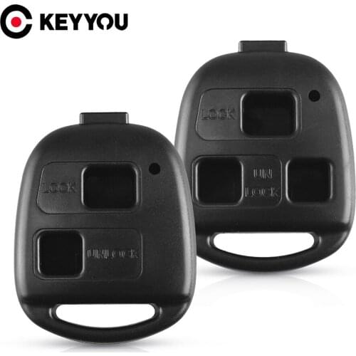 KEYYOU 50pcs 2/3 Buttons Car Remote Key Shell For Toyota Corolla Land Cruiser RAV4 For Lexus RX300 ES300 LS400 GX460 Keyless Key