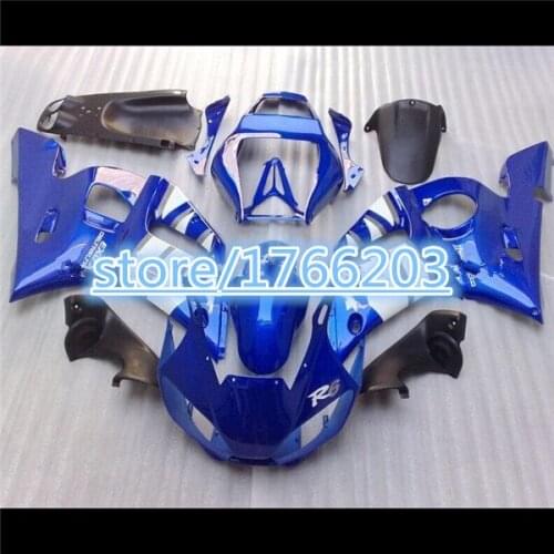 Fairing kit for YZF-R6 98-02 white blue full YZF R6 98 99 00 01 02 YZF 600 R6 1998 - 2002 aftermarket fairing kitsBBF
