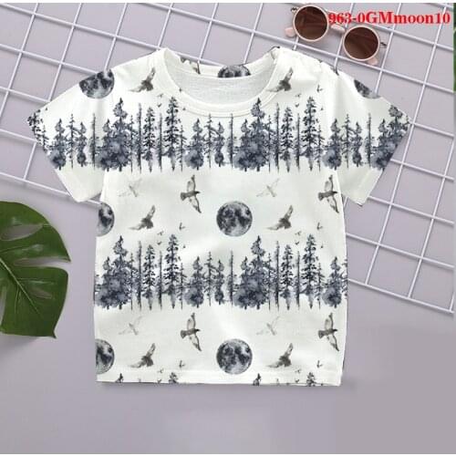 Moon Summer fuuny Anime 3D T shirt Boy Girl Kids Fashion Streetwear tees tops Children Printed T-shirts Cool Tops Tee baby