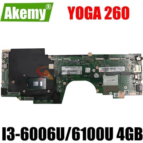 For Lenovo YOGA 260 Laptop motherboard LA-C582P with I3-6006U/6100U 4GB-RAM original mainboard 100% Fully Tested