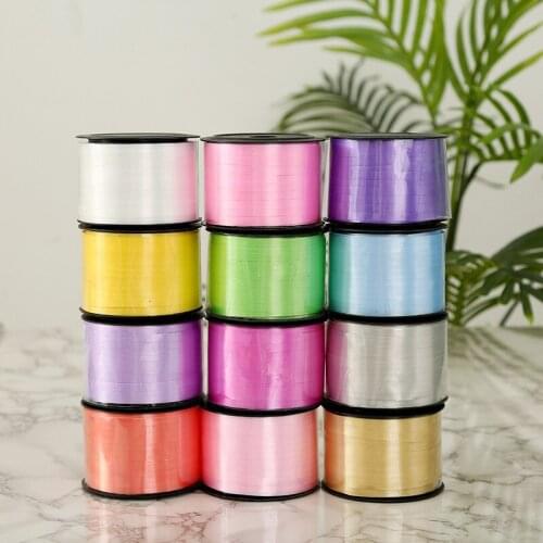 Multi Color 100 Yards Balloon Ribbon Roll DIY Gifts Crafts Foil Curling Wedding Birthday Party Decorations Kids Supplies 5mm