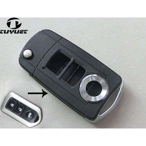 Modified key shell FOB Folding Flip remote key case For Toyota Vios Prado Camry Highlander Yaris