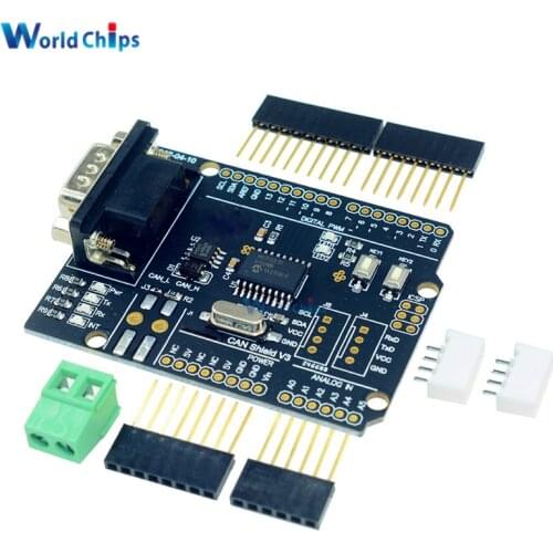 MCP2515 Can Bus Shield Board Module SUB-D Connector Standard UART IIC SPI LED Indicator Controller CAN 4.8-5.2V for Arduino