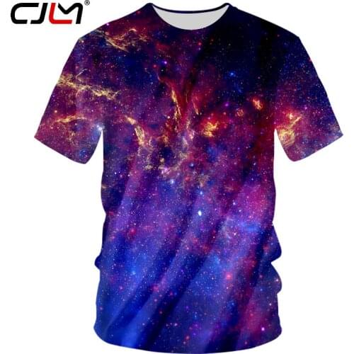 CJLM Mens Full Printing Galaxy Space 3D T-shirts Man Hip Hop Streetwear Shirts New Harajuku Homme Short Sleeve O Neck Tee Shirt