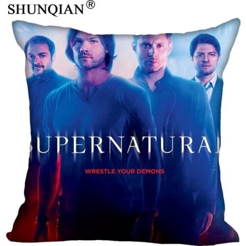 Custom Pillowcase Cover Supernatural Sam Dean Square Zipper Pillow Cover (Two Sides) Print Your Pictures Cool Pillow Cases