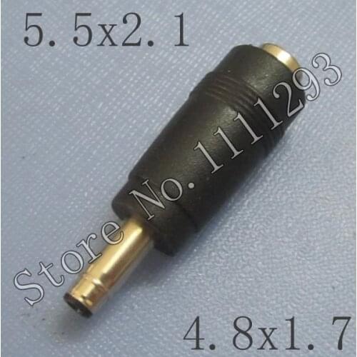 New !! 10pcs/lot Adapter Charging Head 5.5X2.1 Turn 4.8x1.7 Interface DC Barrel Plug Cable Adapter Connector for HP