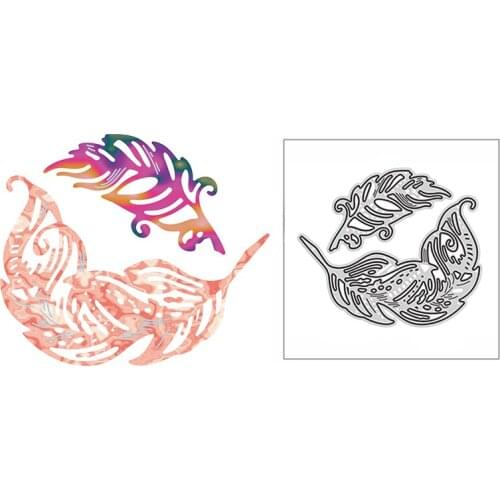 New Fancy Feather Shape Craft Embossing Mold 2021 Metal Cutting Dies for DIY Decorative Scrapbooking Album Card Making No Stamps