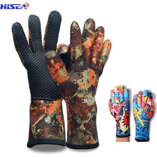 HISEA diving gloves 3mm thick neoprene warm protective sleeve swimming non-slip cold and scratch-resistant diving equipment