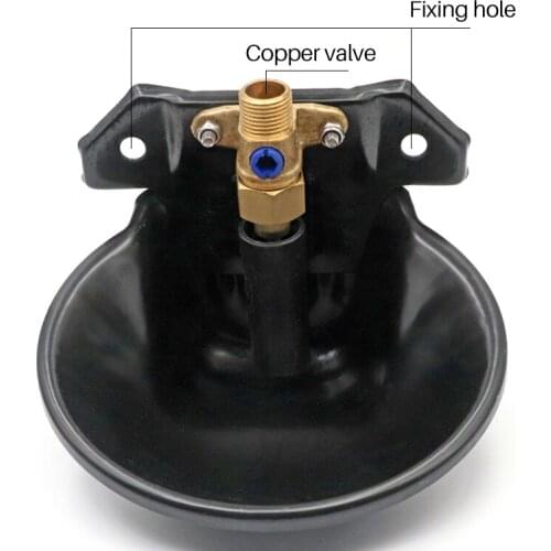 1Pcs Stainless Steel Drinker Bowl Goat Sheep Automatic Water Bowl Cattle Drinker Cup Copper Valve Dispenser for Piglet Dog