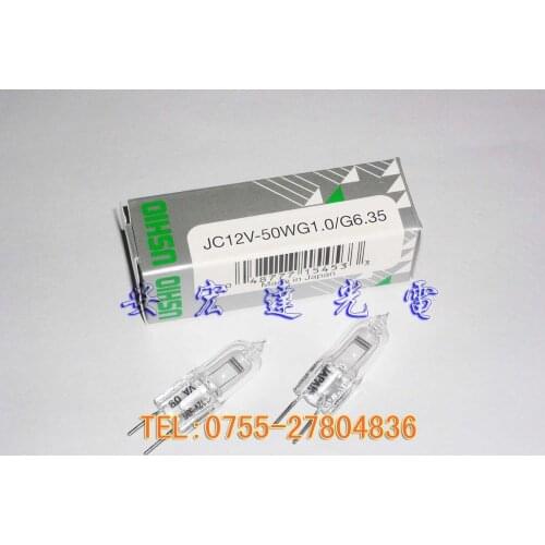 Promotion Rushed Transparent Tungsten Halogen Lamp Lampara Piloto Ushio Microscope Bulb Jc12v50w G1.0 G6.35