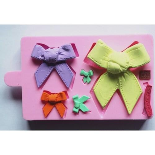Silicone mold big bow shape fondant cake decoration mold handmade clay chocolate mold