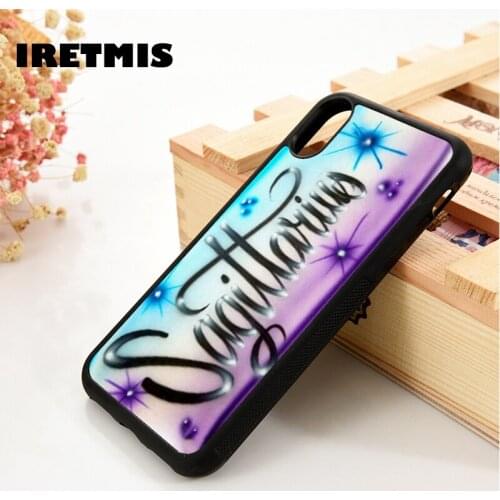Iretmis 5 5S SE 2020 6 6S Silicone Rubber Phone Case Cover for iPhone 7 8 Plus X Xs 11 12 MINI Pro Max XR Sagittarius