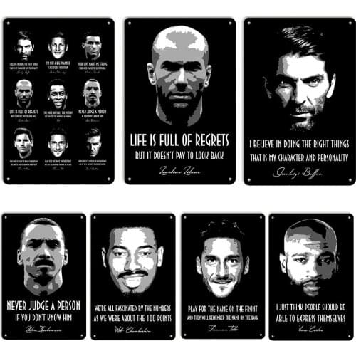 Athlete Player Tin Sign for Pub Bar Decoration Tin Sign Wall Art Shabby Chic Home Decor Plaque Wall Poster Vintage Decor Art