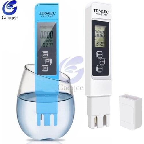 TDS EC Meter Temperature Tester pen 3 In1 Function Conductivity Water Quality Measurement Tool TDS&EC Tester 0-9990ppm 15