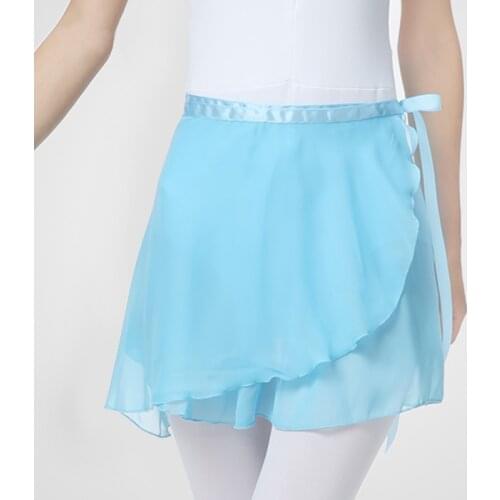 Adult Chiffon Ballet Tutu Skirt Pure Color Children Ballet Skirts Girls Dance Gymnastics Training Wrap Skirt