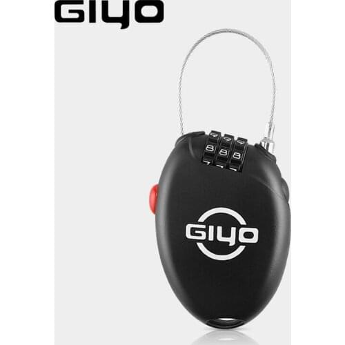 GIYO L-01 Bicycle Cable Lock Bike Anti Theft 3-digit Password Safe Wire-Lock for Trunk Knapsack MTB Portable locks