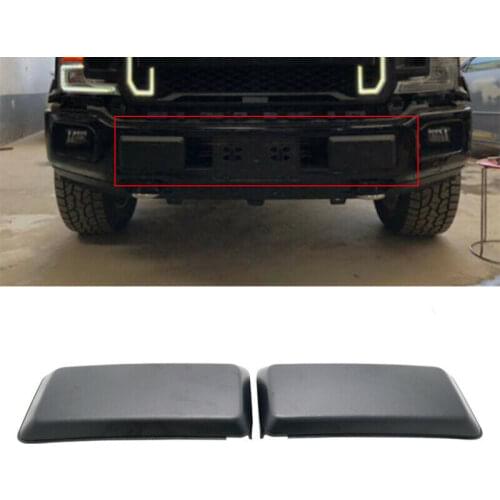 Front Bumper Guard Insert Pad Cover For FORD F150 2018-2020 Front Bumper Guards Inserts Pads Caps Black 1 Pair New