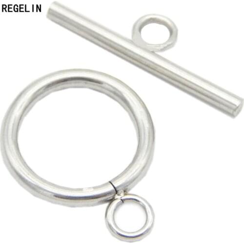 REGELIN High Qualtity 20sets/lot Stainless Steel OT Toggle Clasp Hook Rings Connectors DIY Necklaces & Bracelets Jewelry Making