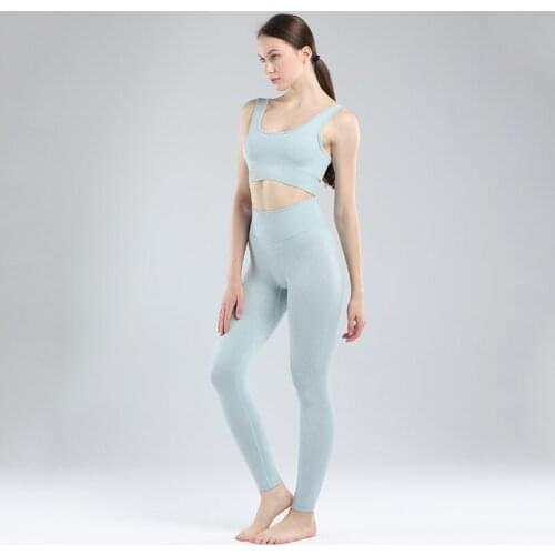 Women Seamless fitness sportswear 2 piece Yoga Set Gym Set Women Sports Bra and High Waist Running Leggings Workout Sport Suits