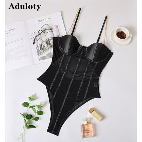 Womens sexy fluorescent color perspective fishnet lace underwear Teddy bodysuit steel ring gathered one-piece bra underwear set