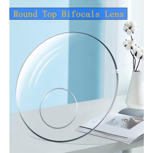1.56 Round Top/Invisible Bifocals Myopia Presbyopia Glasses Lens Custom Optical Prescription Nearsighted Reading Glasses Lens