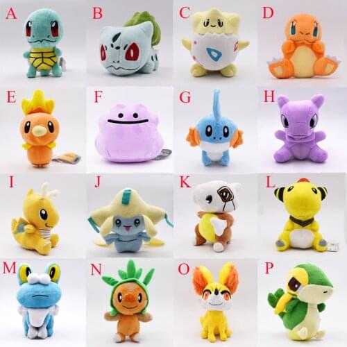 10-18CM plush Amphaross Jirachis Snivys Dittos Froakies Dragonites Togepis Cubones Hot soft positive energy Christmas gift kid