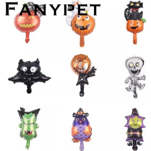 10pcs mini Halloween Pumpkin Ghost Balloons Decorations Spider Foil Balloons Inflatable Toys Bat Globos Halloween Party Supplies