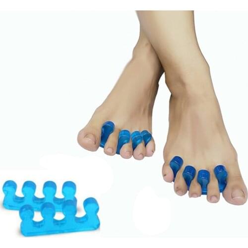 2Pcs Soft Toe Separating Gel Toe Separator Flexible Finger Spacer Silicone Soft Form For Manicure Pedicure Nail Tool