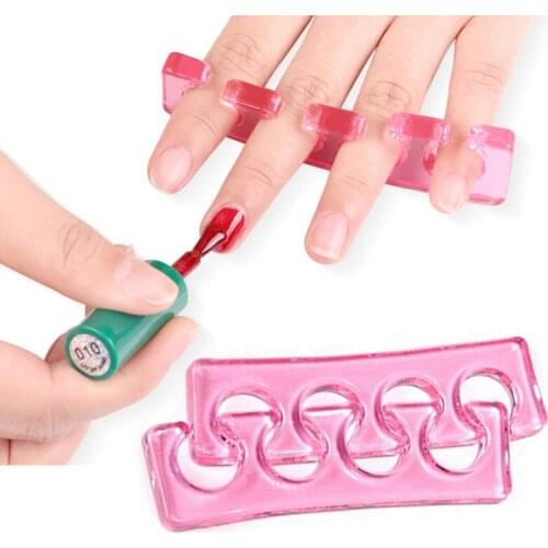 2pcs/pack Finger Separators Flexible Soft Silicone Toe Spacers for Nail Polish Care Pedicure Manicure Tools