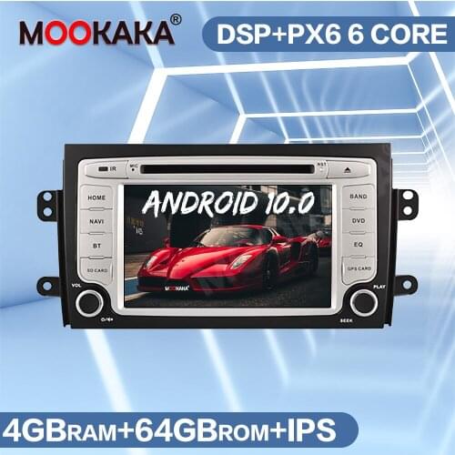 DSP Android 10.0 64GB PX6 Car GPS Navigation For SUZUKI SX4 2006-2012 Multimedia Player Auto Radio Audio Stereo Head Unit Screen