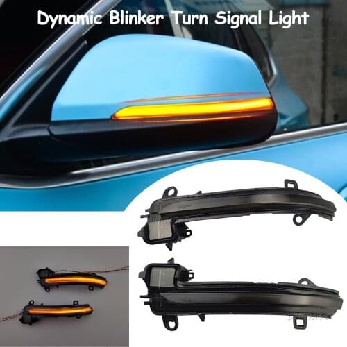 For BMW X1 F48 16-19 1 2 Series F52 F45 F46 X2 F39 LED Dynamic Turn Signal Blinker Sequential Side Mirror Indicator Light Lamp