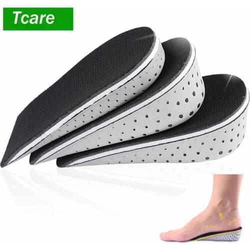 Tcare 1Pair Breathable Memory Foam Height Increase Insole Invisible Increased Heel Lifting Inserts Lifts Shoe Elevator Insoles