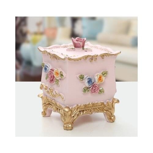 European Resin Cotton Swab Toothpick Box Household Toothpick Holder Cotton Swab Cosmetic Cotton Sheet Storage Box Double compart