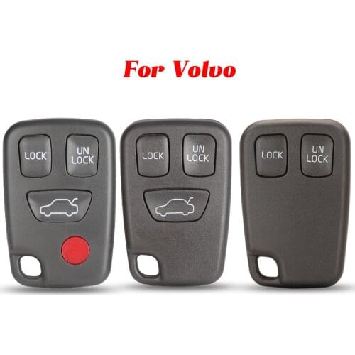 Jingyuqin 2/3/4 Buttons Remote Car Key Shell Case FOB For Volvo S40 S60 S70 S80 V40 V70 XC90 XC70 1998-2005 Replacement