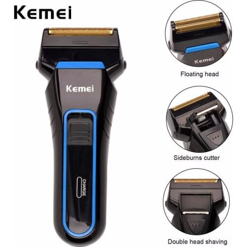 Kemei Electric Shaver Rechargeable Reciprocating Twin Blade for Men Shaving Machine Groomer for Men Face Care Electric Razor 41D