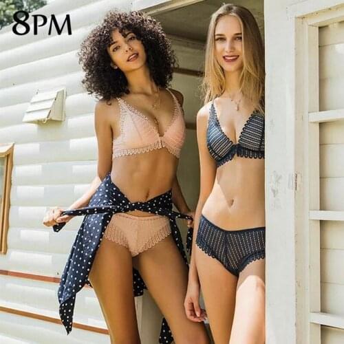 Lace Wireless Front Closure Bra Women Summer French Elegant Underwear Sexy Lingerie And Panties Set Push Up Brassiere ouc1083