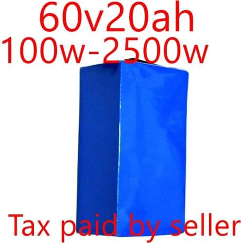 60V 20AH Lithium ion Battery electric bike battery lithium battery power battery With 30A BMS and 67.2V 2A Charger