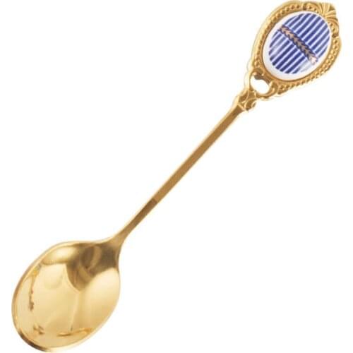 High grade stainless steel golden coffee spoon creative stainless steel coffee spoon mixing spoon environmental protection ceram